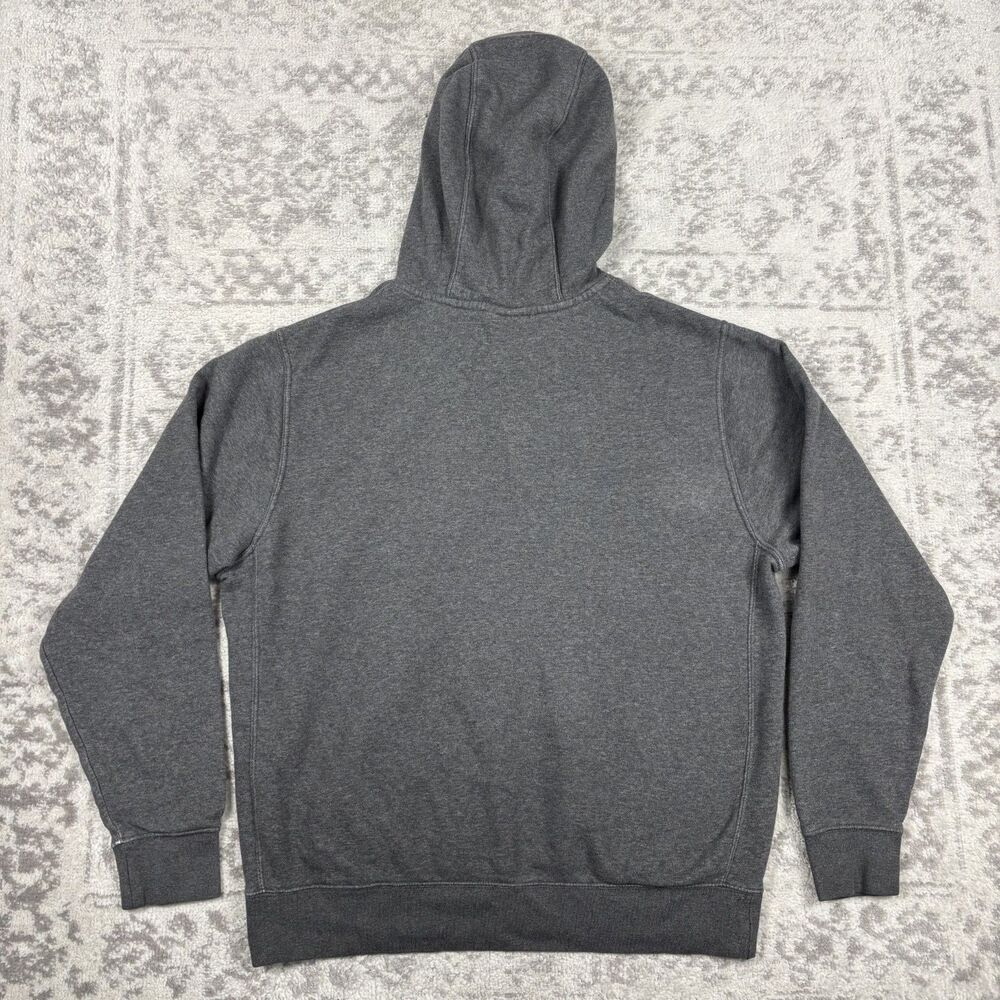 Nike Box Logo Hoodie Mens Gray Pullover Casual Spellout Size Medium - Picture 5 of 5